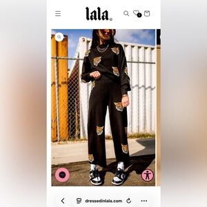 Dressed in Lala Fierce Sweater & High Waist Wide Leg Pants Set